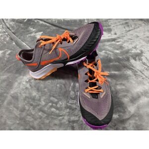 Nike Air Trail Zoom Terra Kiger 8 Purple Smoke Total Orange Women's‎ 9.5 NWOB